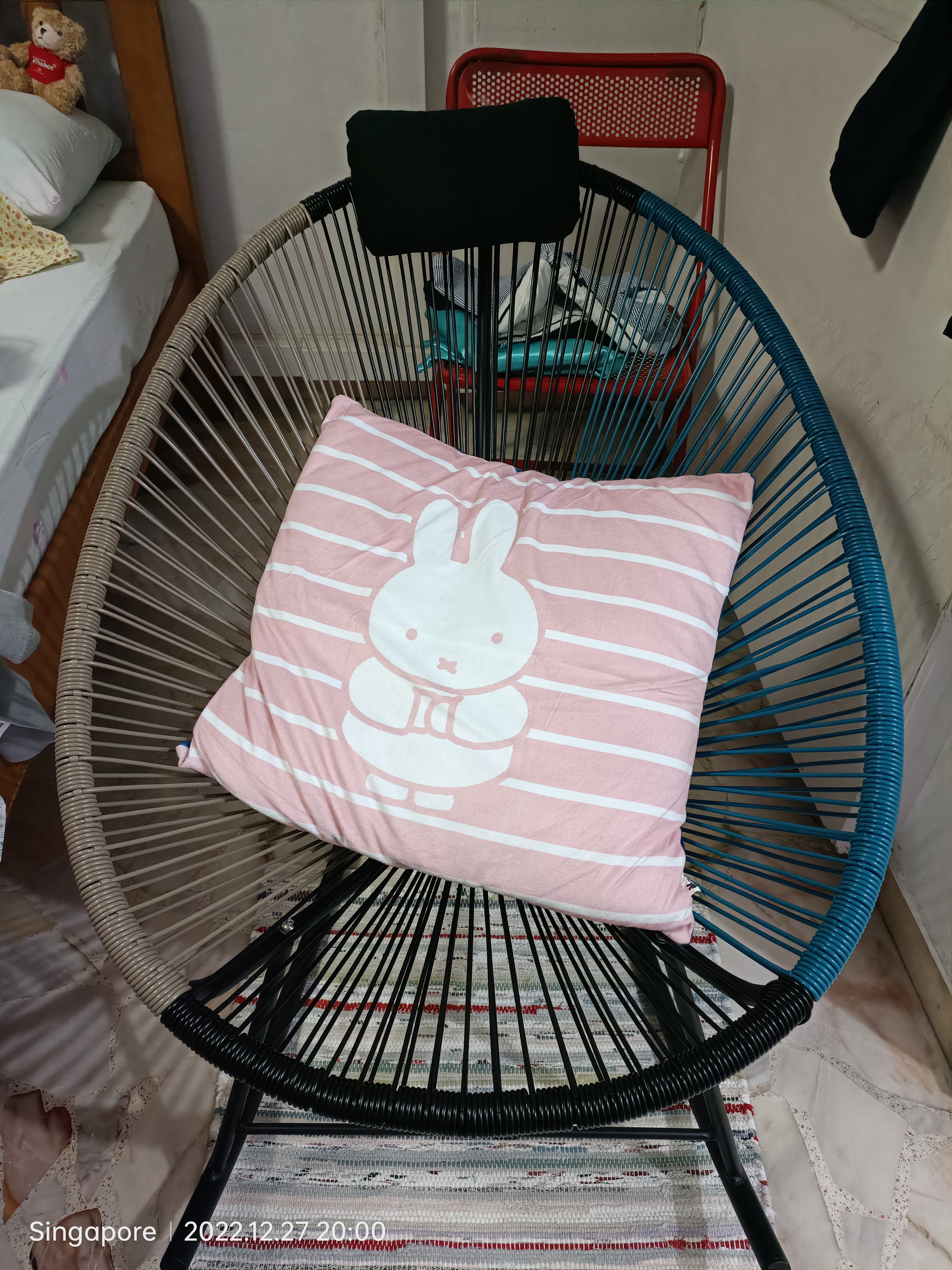 Customer home photo 16: Very comfy cushion for my Miffy cushion cover, giving good support for my rocking chair!