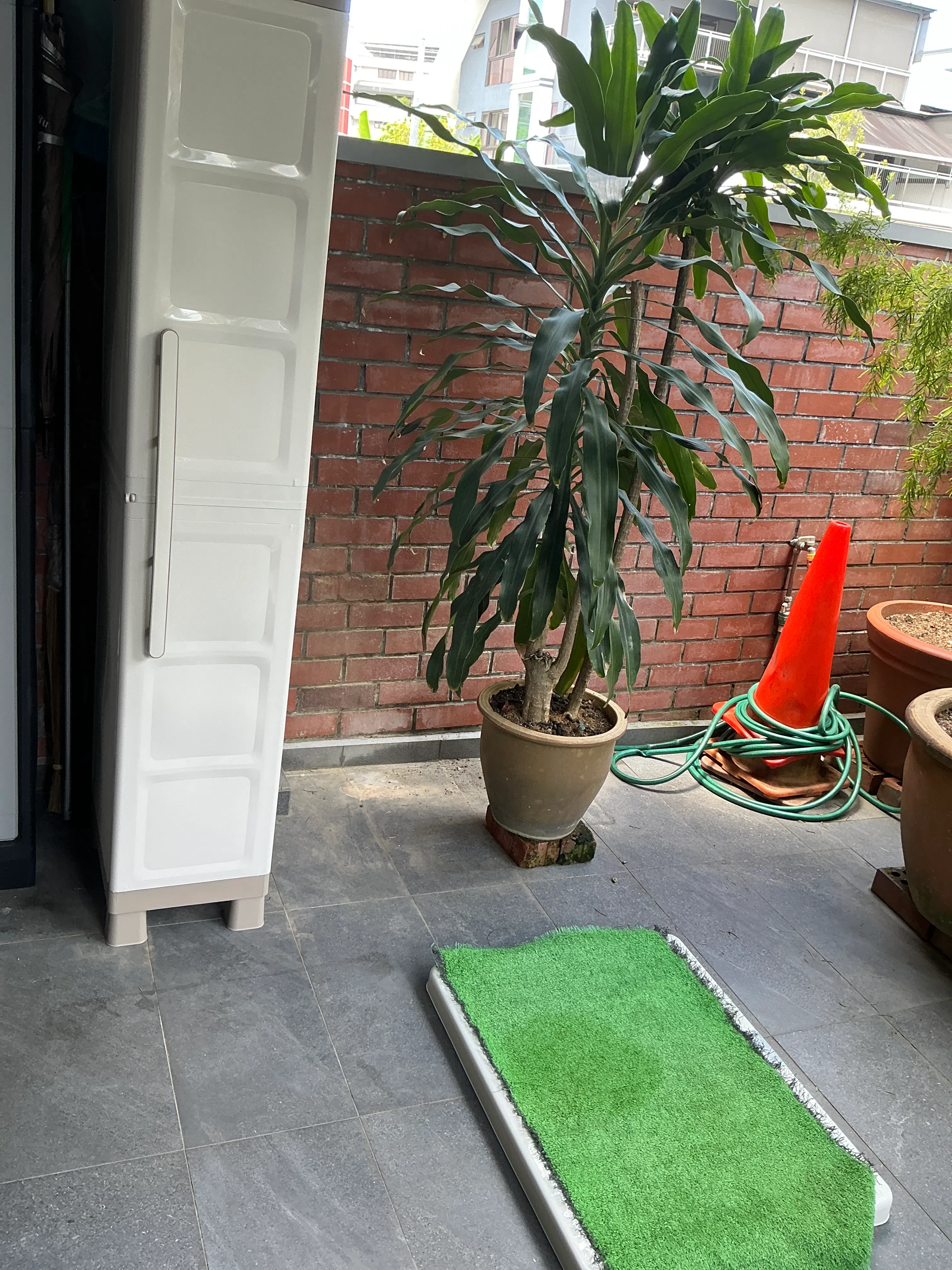 Customer home photo 1: Fits in nicely for the small space area. Waterproof and looks great. Very nice color