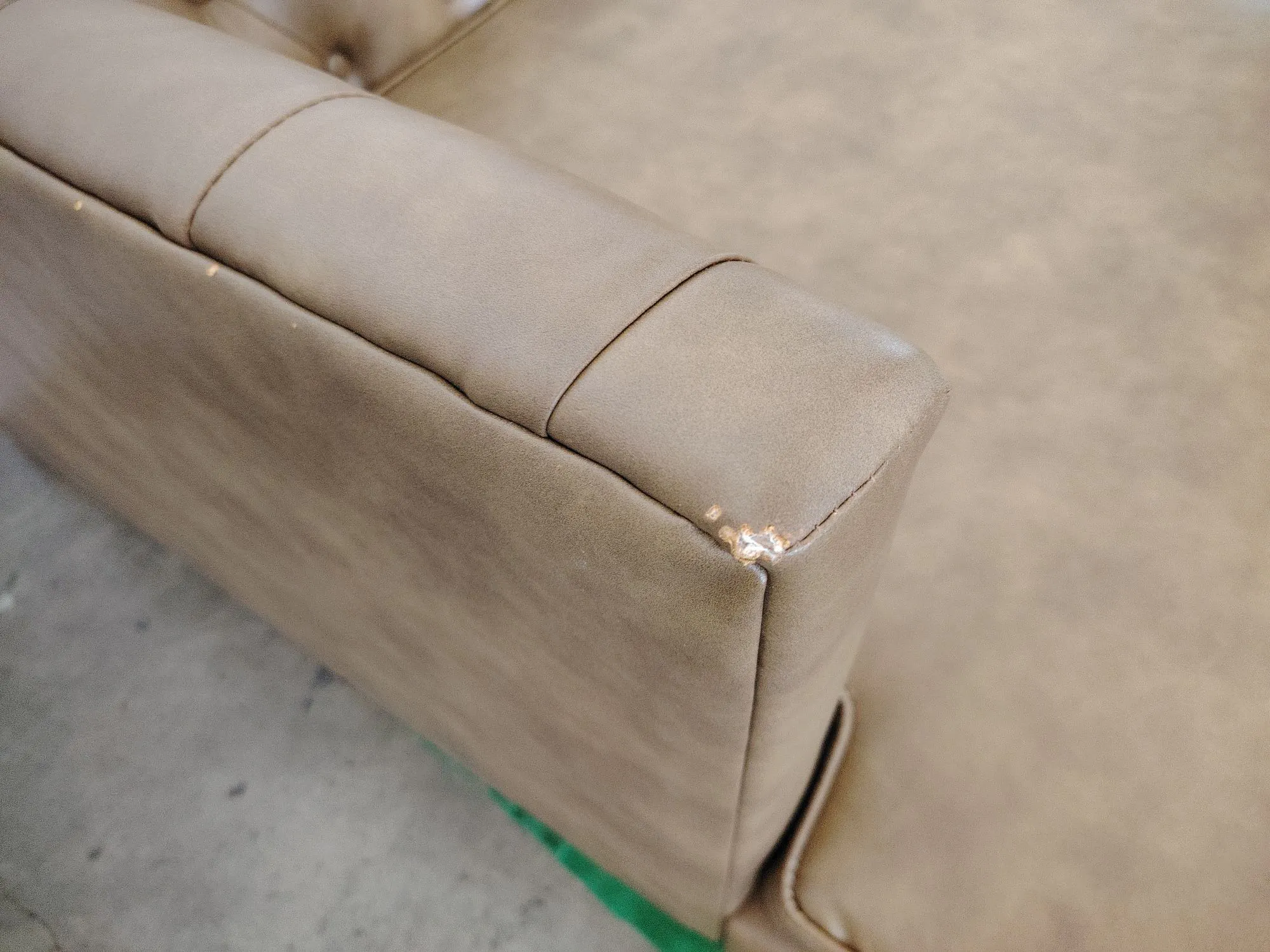 (As-is) Cadencia L-Shaped Sofa - Tan (Faux Leather) - 1 - 10