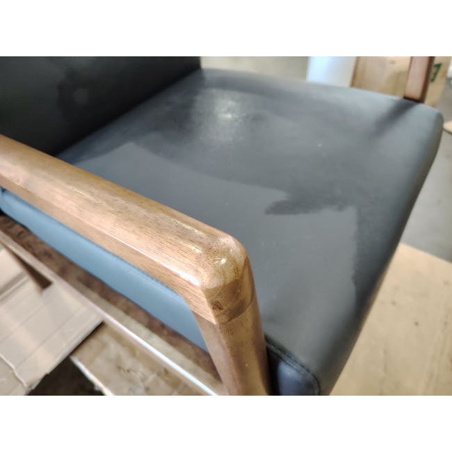 (As-is) Mendo Armchair - Espresso (Faux Leather) - 9