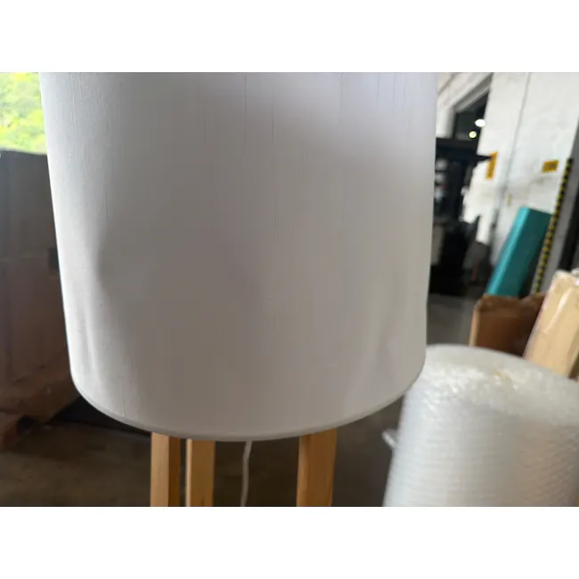 (As-is) Amber Floor Lamp - Oak, White - 14 - 3