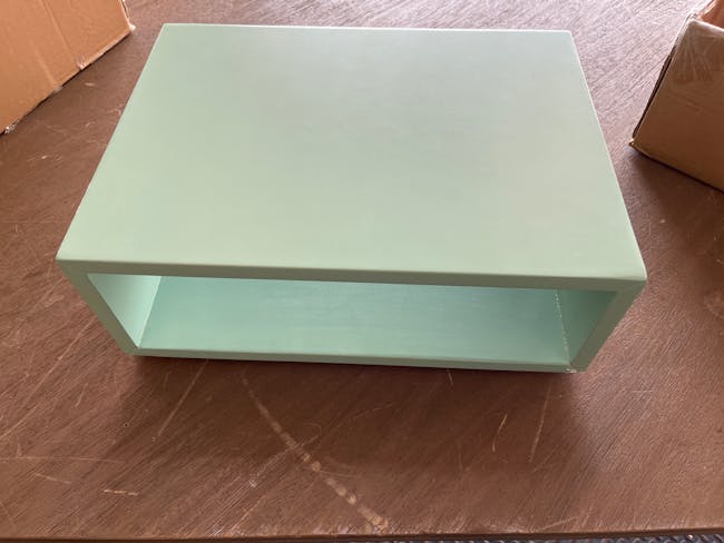 (As-is) Bowen Bedside Table - Natural, Mint Green - 1 - 1