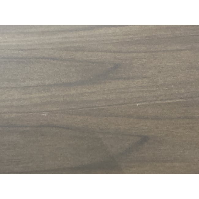 (As-is) Pablo Round Coffee Table - Walnut - 2 - 7 - Wooden surface with visible grain patterns, Smooth, polished wood