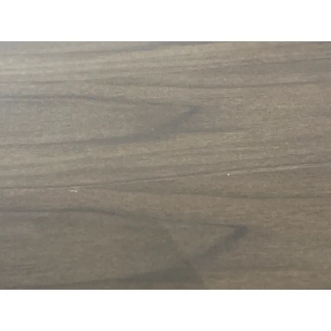 (As-is) Pablo Round Coffee Table - Walnut - 2 - 7 - Wooden surface with visible grain patterns, Smooth, polished wood