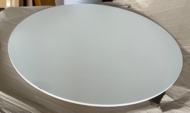 (As-is) Carmen Round Dining Table 1m - White - 21 - 2