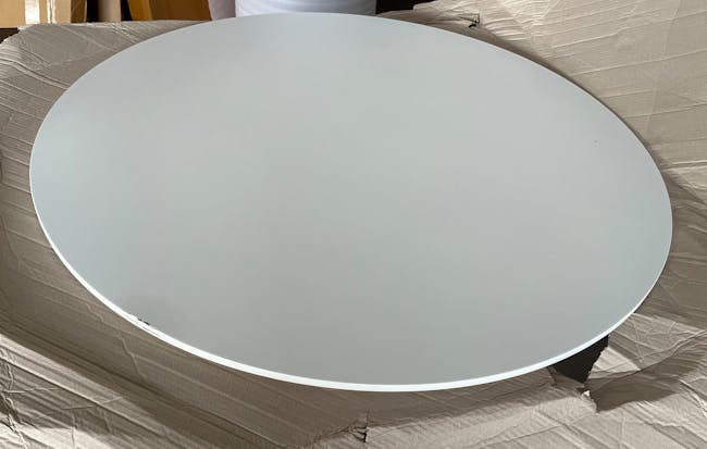 (As-is) Carmen Round Dining Table 1m - White - 21 - 1