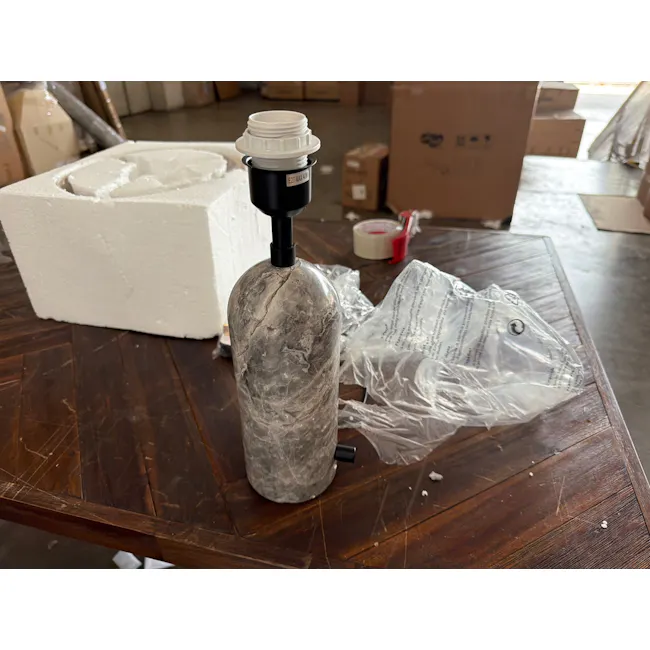 (As-is) Elenor Marble Table Lamp - 2