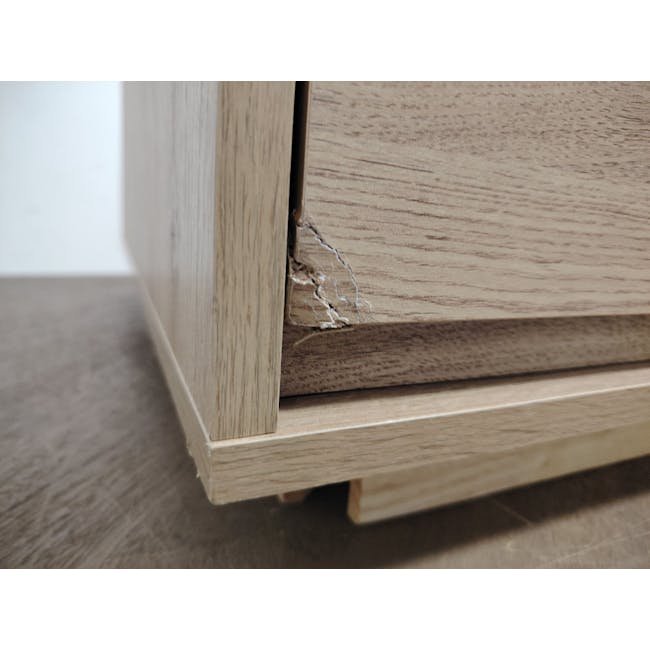 (As-is) Herschel Coffee Table - Natural - 4 - Wooden furniture, crack, damaged wood, peeling finish, natural wood grain