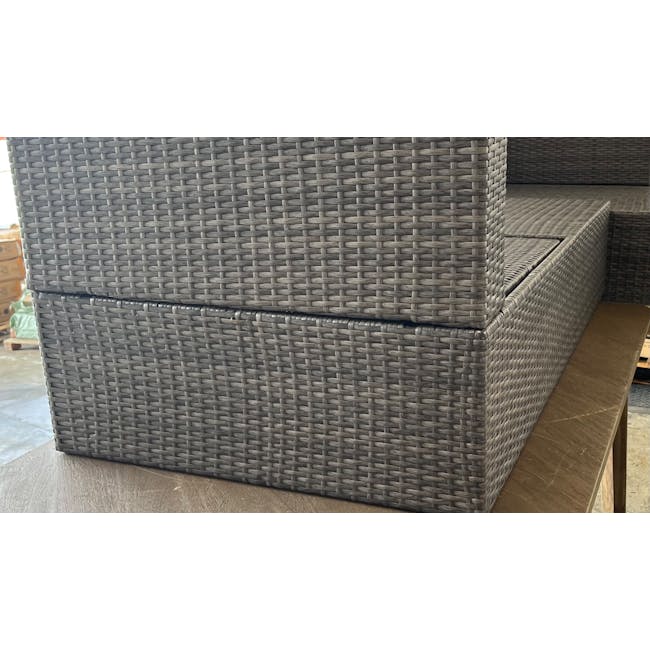 (As-is) Chelsea L-Shaped Outdoor Storage Sofa Set - Grey - Left Facing Chaise Lounge - 8