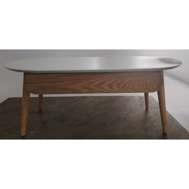 (As-is) Ora Twin Drawer Coffee Table 1.2m - Natural, White - 1 - 13