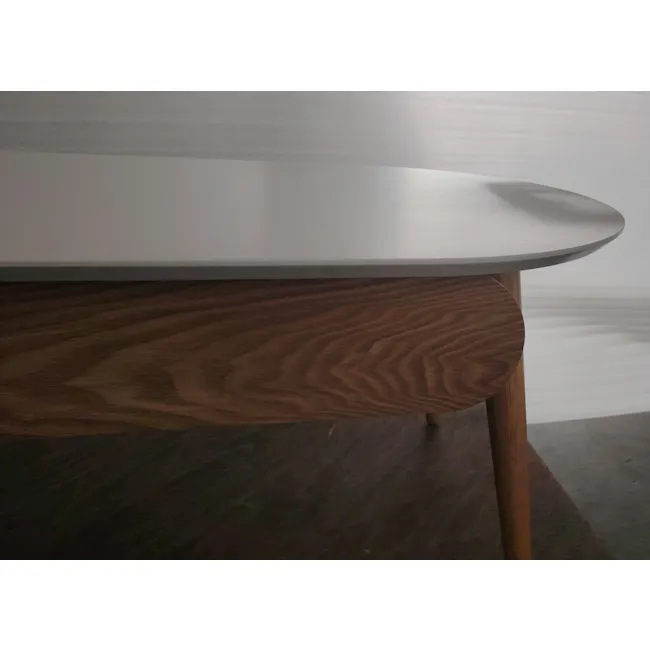 (As-is) Ora Twin Drawer Coffee Table 1.2m - Natural, White - 1 - 14