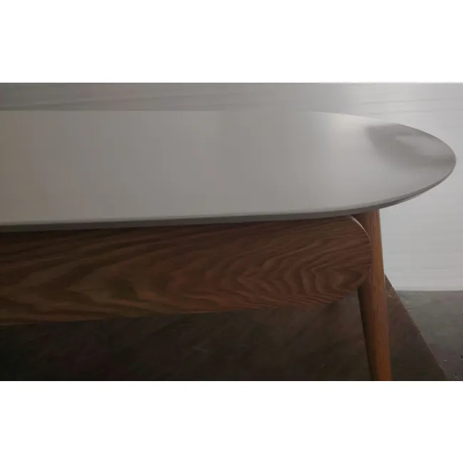 (As-is) Ora Twin Drawer Coffee Table 1.2m - Natural, White - 1 - 18
