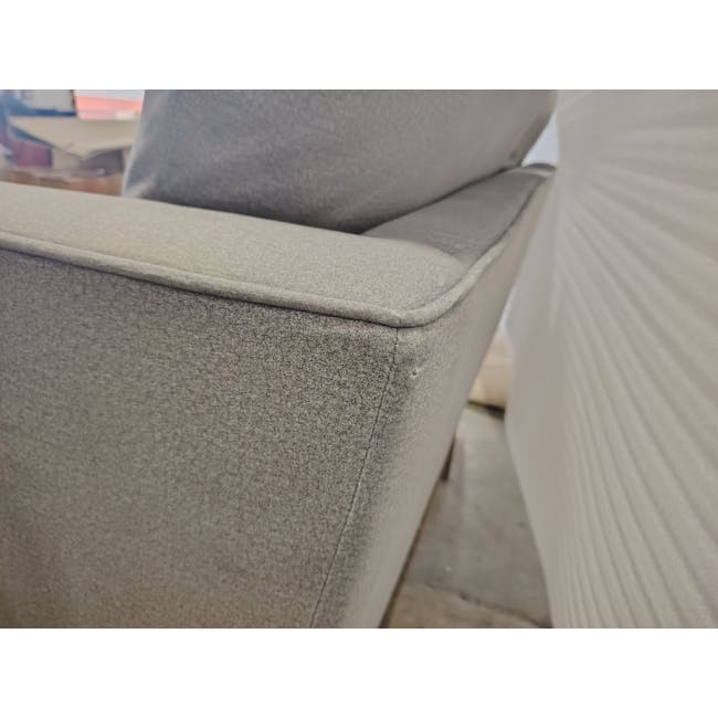 (As-is) Ashley L-Shaped Lounge Sofa - Sesame Grey (Scratch Resistant Fabric) - 1 - 5 - Grey upholstered chair, fabric