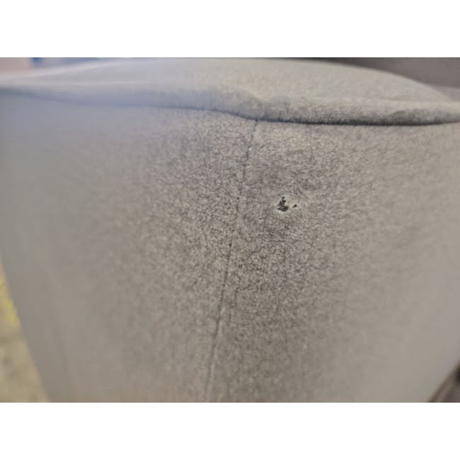 (As-is) Ashley L-Shaped Lounge Sofa - Sesame Grey (Scratch Resistant Fabric) - 1 - 8 - Gray fabric surface with visible