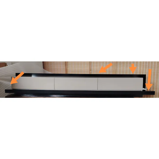 (As-is) Bryson Extendable TV Console 2.3m-3.3m - Grey, Black - 5 - 3
