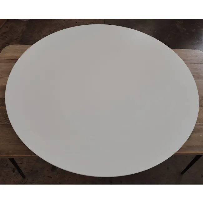 (As-is) Harold Round Dining Table 1.05m - Natural, White - 7 - 2