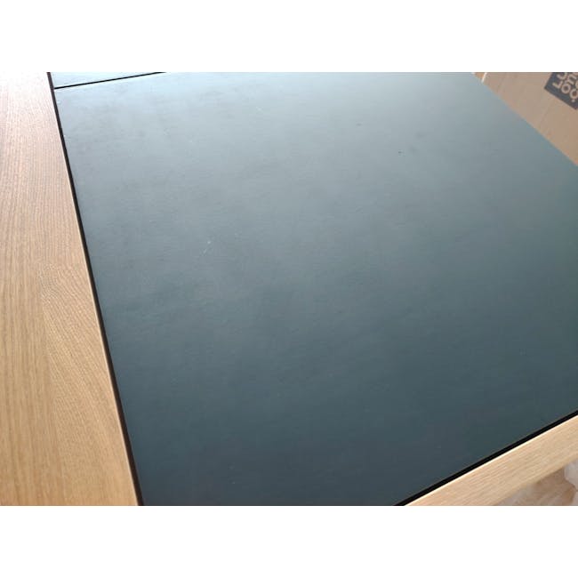 (As-is) Barton Study Table 0.7m - Oak, Space Blue - 4 - 6