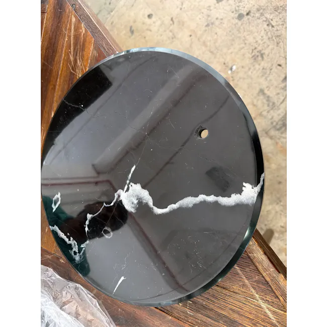 (As-is) Olivia Arched Floor Lamp - Brass, Black Marble - 3 - 2