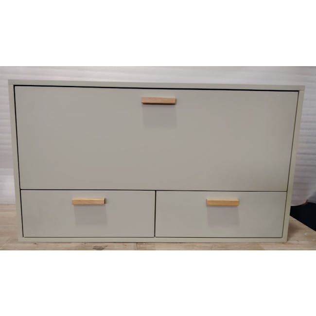 (As-is) Arod Study Table 1m - White Grey - 2 - 2