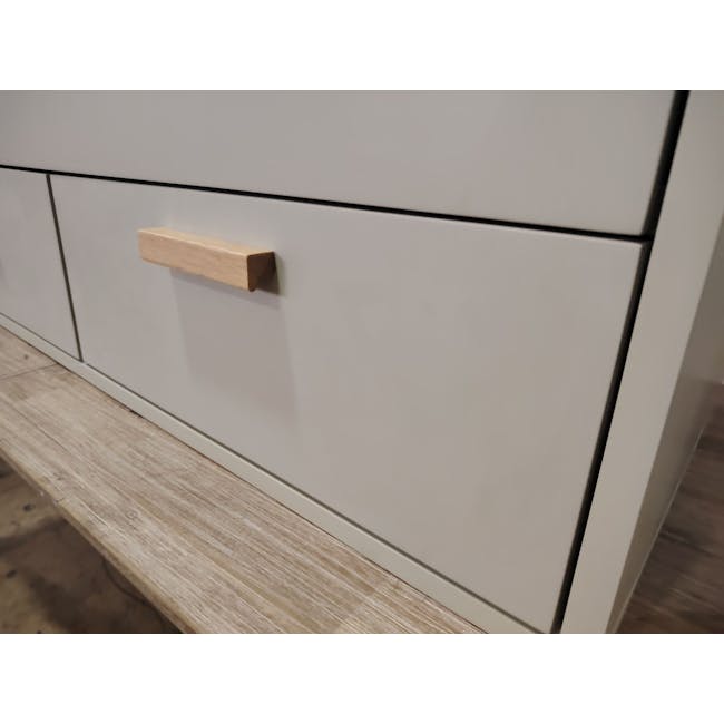 (As-is) Arod Study Table 1m - White Grey - 2 - 3