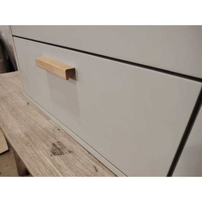 (As-is) Arod Study Table 1m - White Grey - 2 - 4