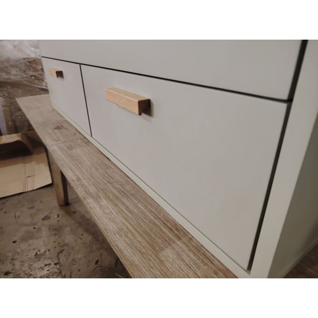 (As-is) Arod Study Table 1m - White Grey - 2 - 7