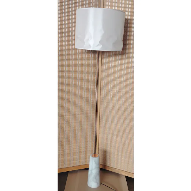 (As-is) Alyssa Floor Lamp - White, Copper - 2