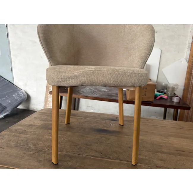 (As-is) Apollo Dining Armchair - Beige, Oak - 3