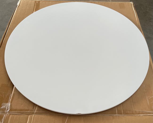(As-is) Carmen Round Dining Table 1m - White - 22 - 1