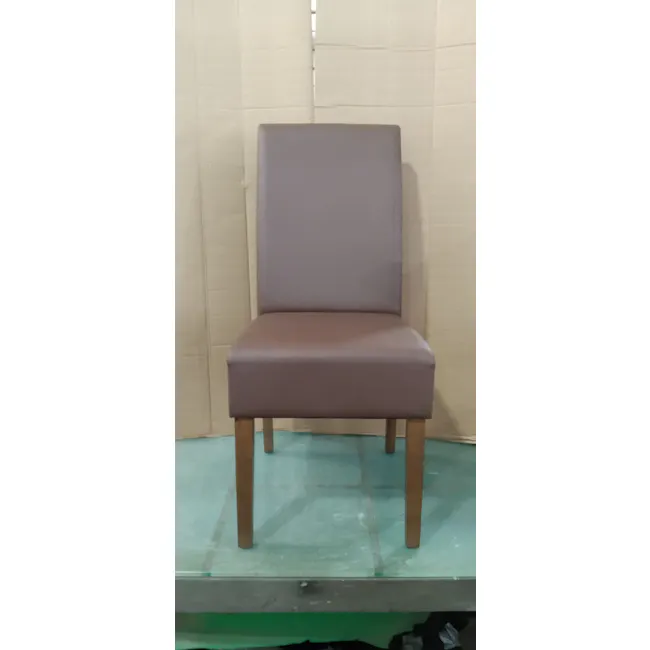 (As-is) Nora Dining Chair - Cocoa, Mocha (Faux Leather) - 2 - 2 - Armless chair, minimalist design, wooden legs, soft