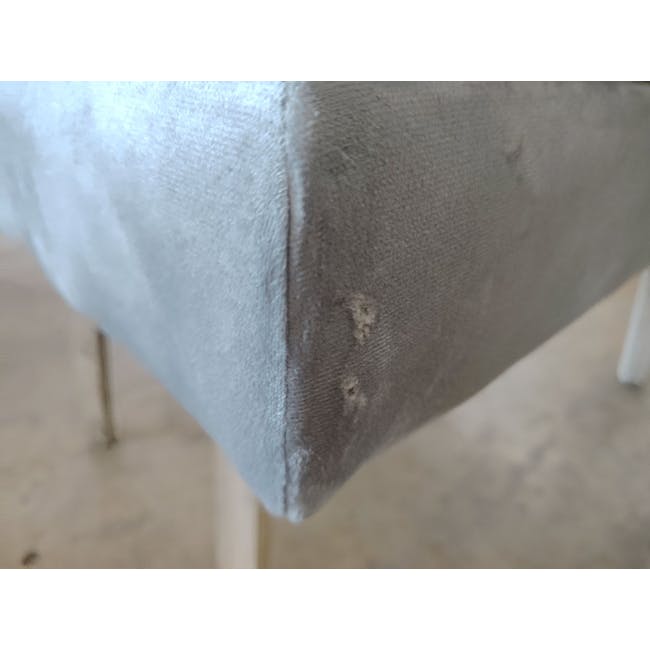 (As-is) Cadencia L-Shaped Sofa - Anchor Grey (Velvet) - 4