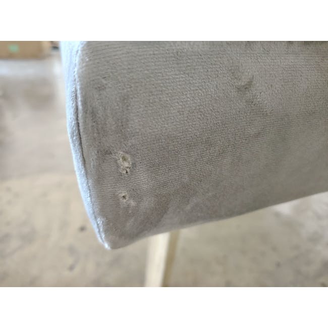 (As-is) Cadencia L-Shaped Sofa - Anchor Grey (Velvet) - 5