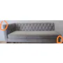 (As-is) Cadencia L-Shaped Sofa - Anchor Grey (Velvet) - 7