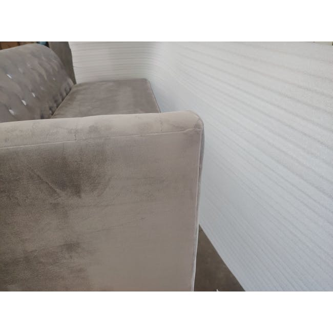 (As-is) Cadencia L-Shaped Sofa - Anchor Grey (Velvet) - 10