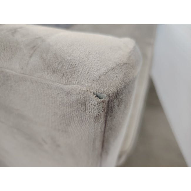 (As-is) Cadencia L-Shaped Sofa - Anchor Grey (Velvet) - 11