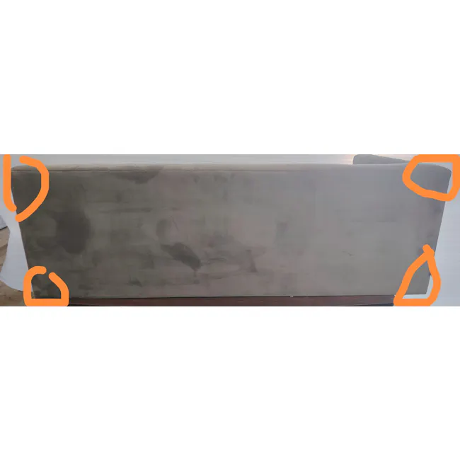 (As-is) Cadencia L-Shaped Sofa - Anchor Grey (Velvet) - 12