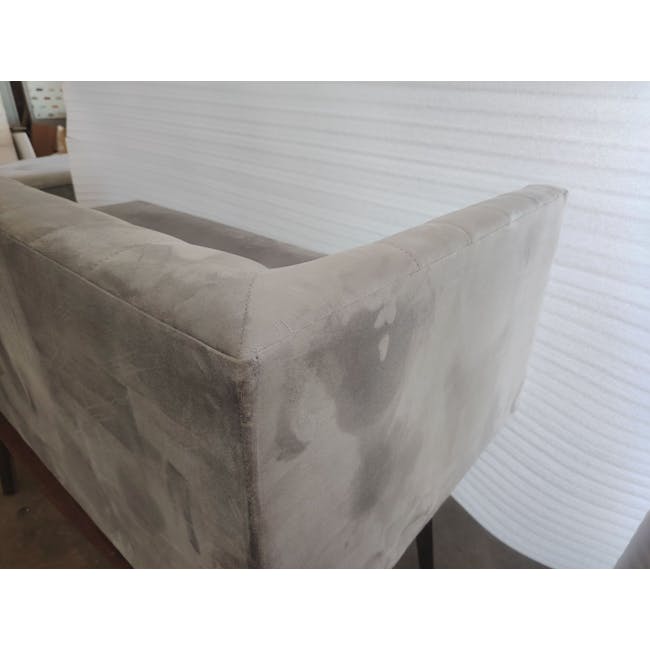 (As-is) Cadencia L-Shaped Sofa - Anchor Grey (Velvet) - 15