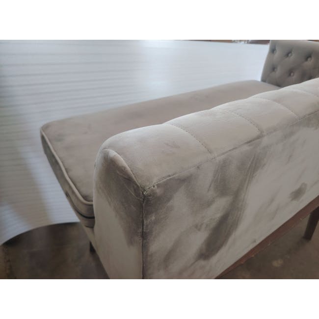 (As-is) Cadencia L-Shaped Sofa - Anchor Grey (Velvet) - 17