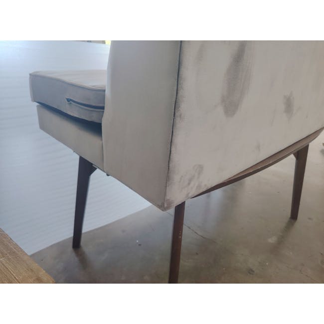 (As-is) Cadencia L-Shaped Sofa - Anchor Grey (Velvet) - 18