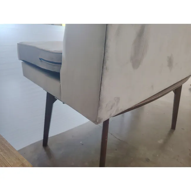 (As-is) Cadencia L-Shaped Sofa - Anchor Grey (Velvet) - 18