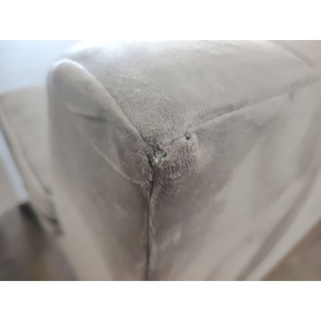 (As-is) Cadencia L-Shaped Sofa - Anchor Grey (Velvet) - 19