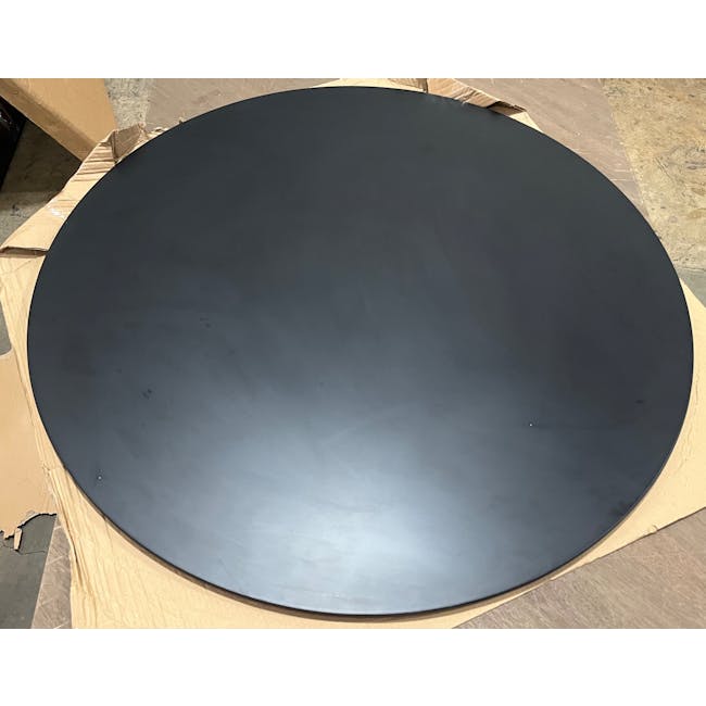 (As-is) Carmen Round Dining Table 1m - Black - 3 - 1