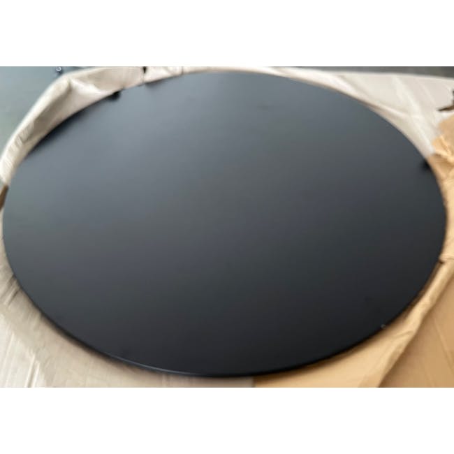 (As-is) Carmen Round Dining Table 1m - Black - 2 - 1