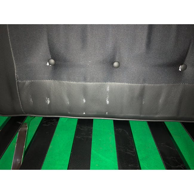 (As-is) Barcelona 3 Seater Sofa - Black (Genuine Cowhide) - 1 - 11