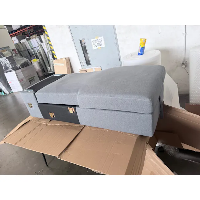 (As-is) Mia L-Shaped Storage Sofa Bed - Graphite - 17 - 3