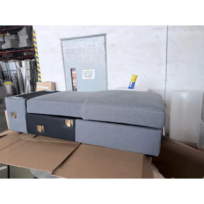 (As-is) Mia L-Shaped Storage Sofa Bed - Graphite - 17 - 6