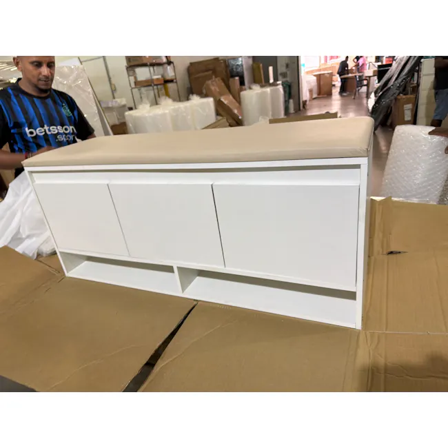 (As-is) Gabriel Shoe Storage Bench 1m - 1 - 2