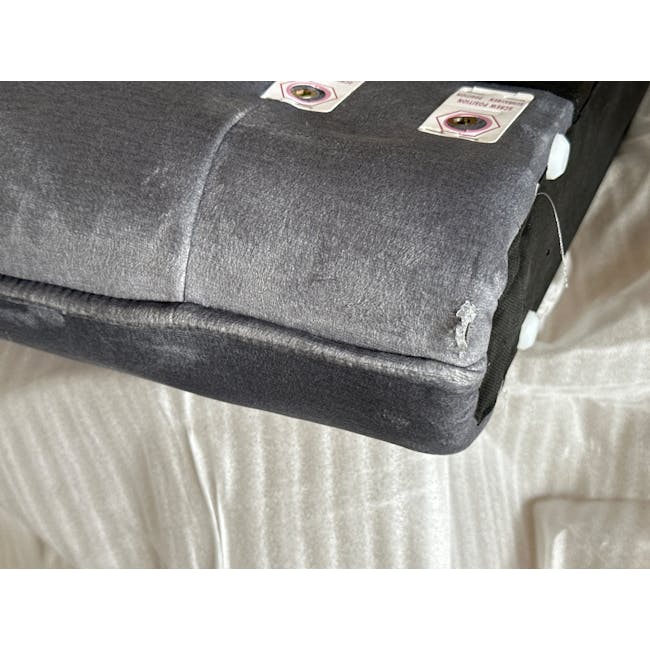 (As-is) Leon King Bed - Light Grey (Spill Resistant) - 2