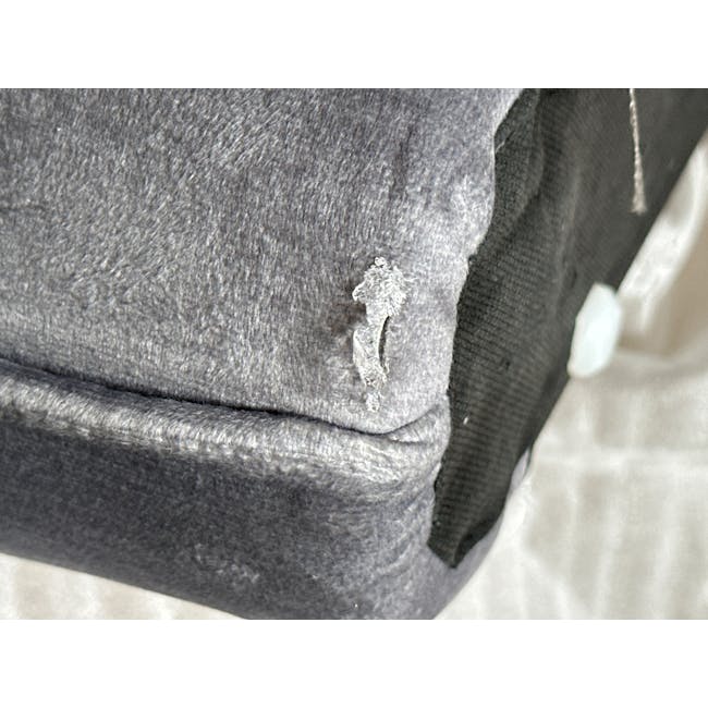 (As-is) Leon King Bed - Light Grey (Spill Resistant) - 3