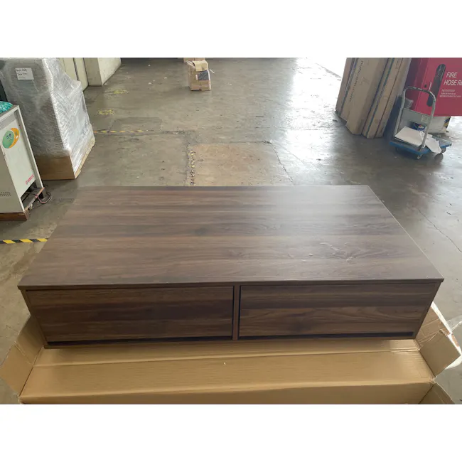 (As-is) Herschel Coffee Table - Walnut - 1 - 2 - Wooden furniture, wooden table, wooden cabinet, cardboard box, warehouse